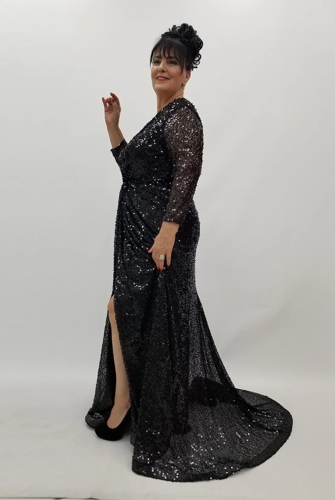 Miraggio Büyük Beden Abiye Elbise 99850 SİYAH