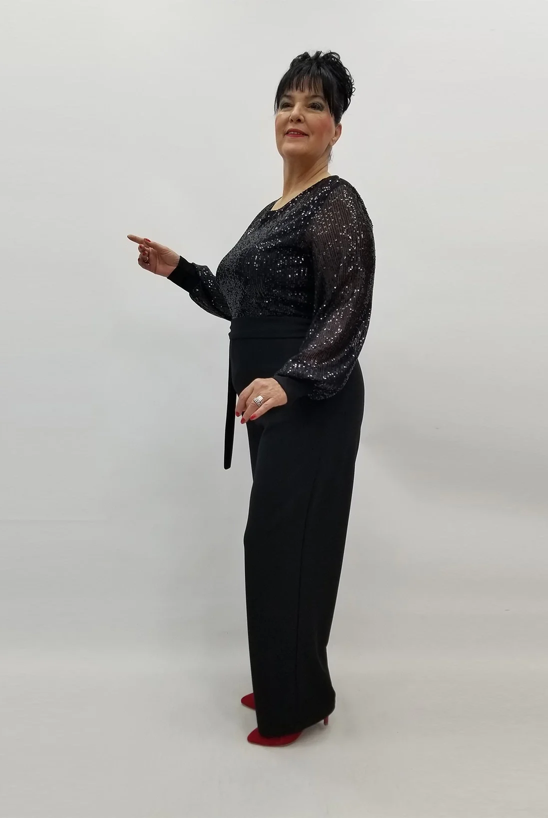 Miraggio Büyük Beden Abiye Tulum 99424 SİYAH