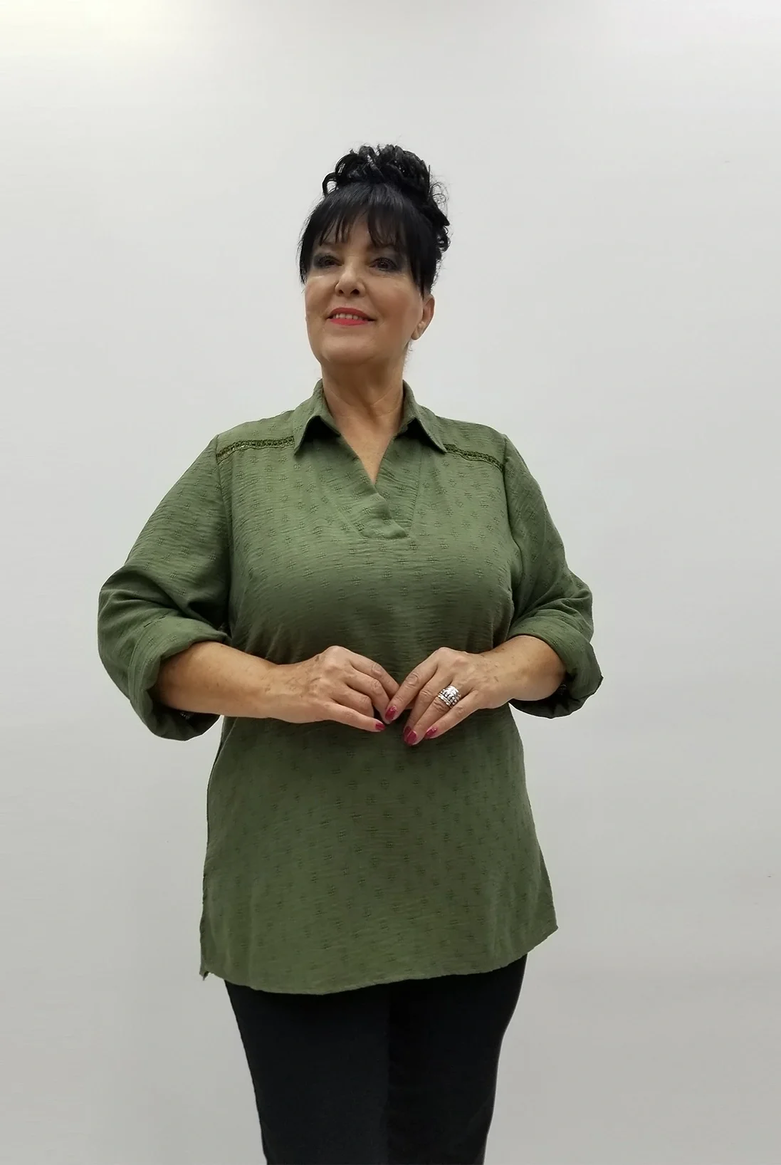 Miraggio Büyük Beden Bluz 4027 HAKİ