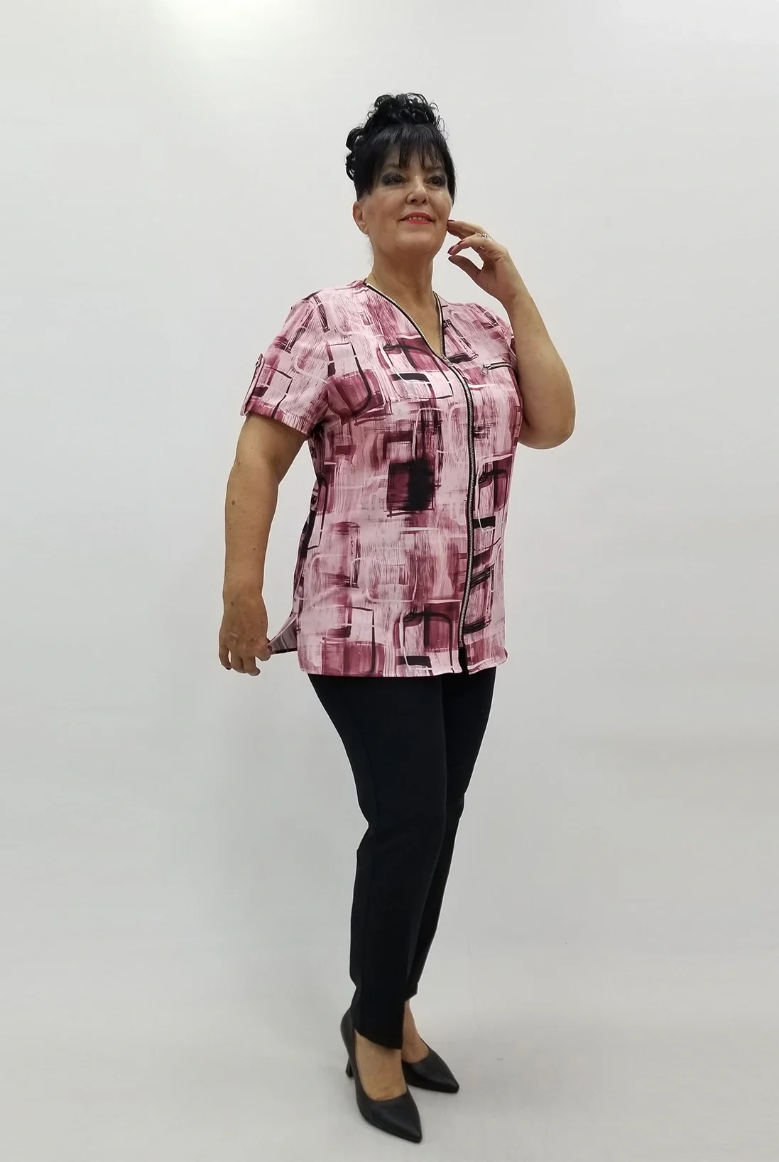 Miraggio Büyük Beden Bluz 4028 BORDO