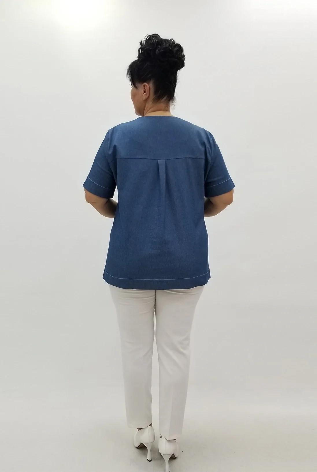 Miraggio Büyük Beden Bluz 4031 KOT MAVİ