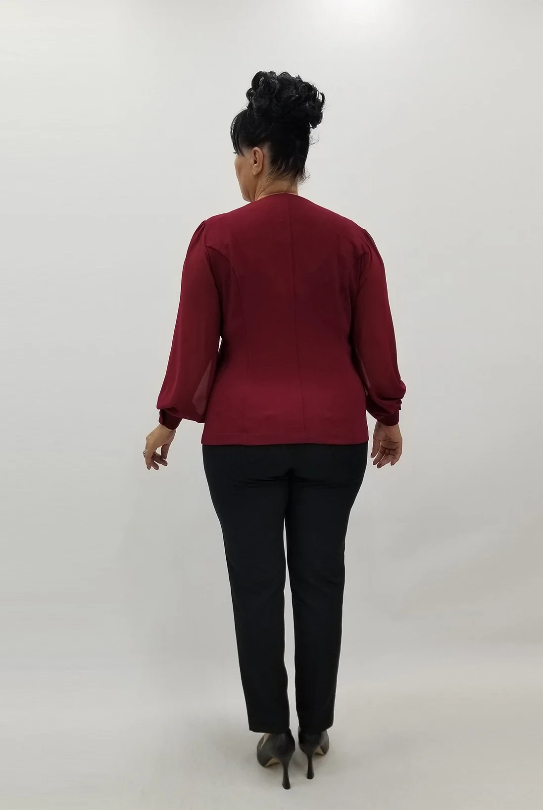 Miraggio Büyük Beden Bluz 4032 BORDO