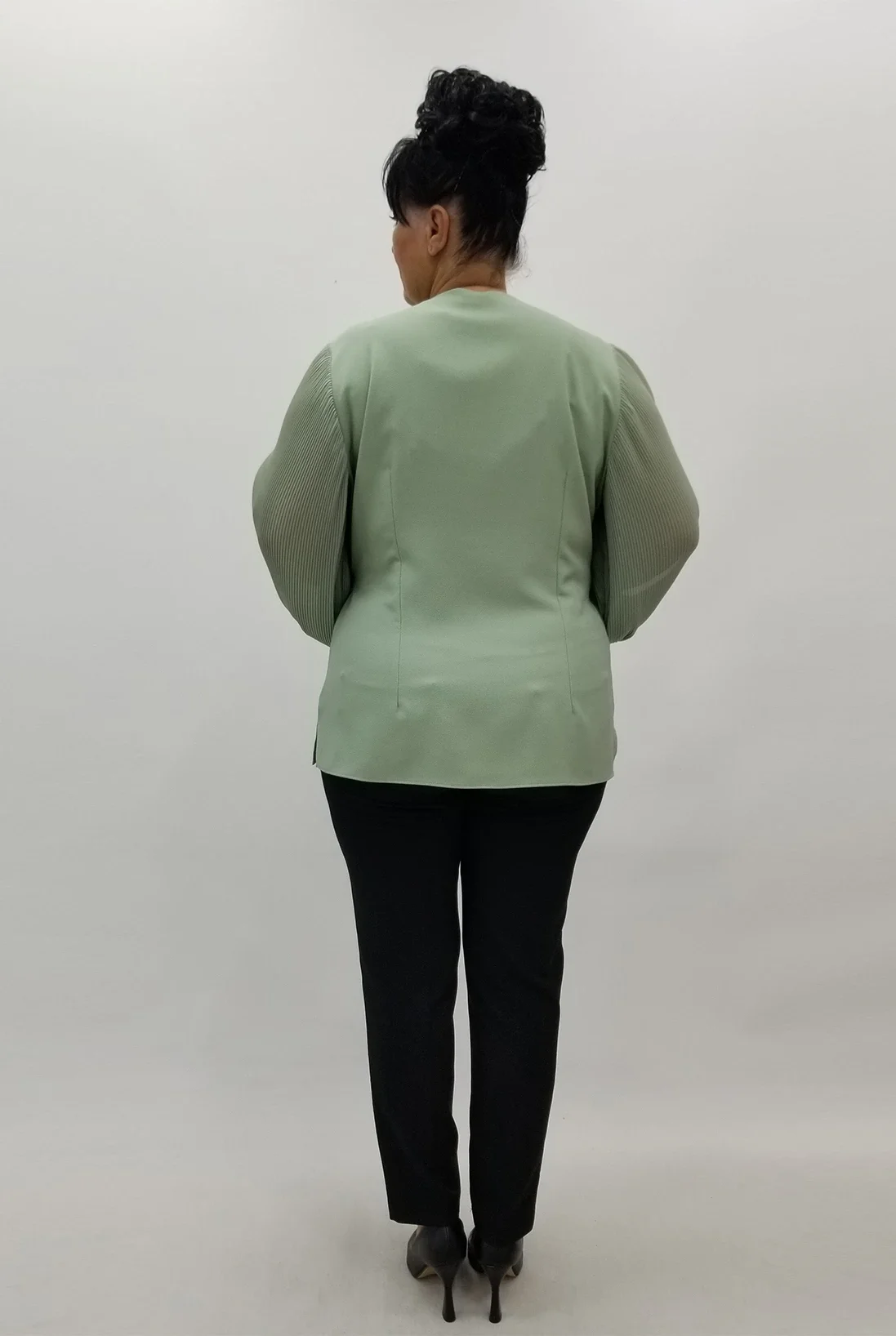 Miraggio Büyük Beden Bluz 4041 SU YEŞİLİ