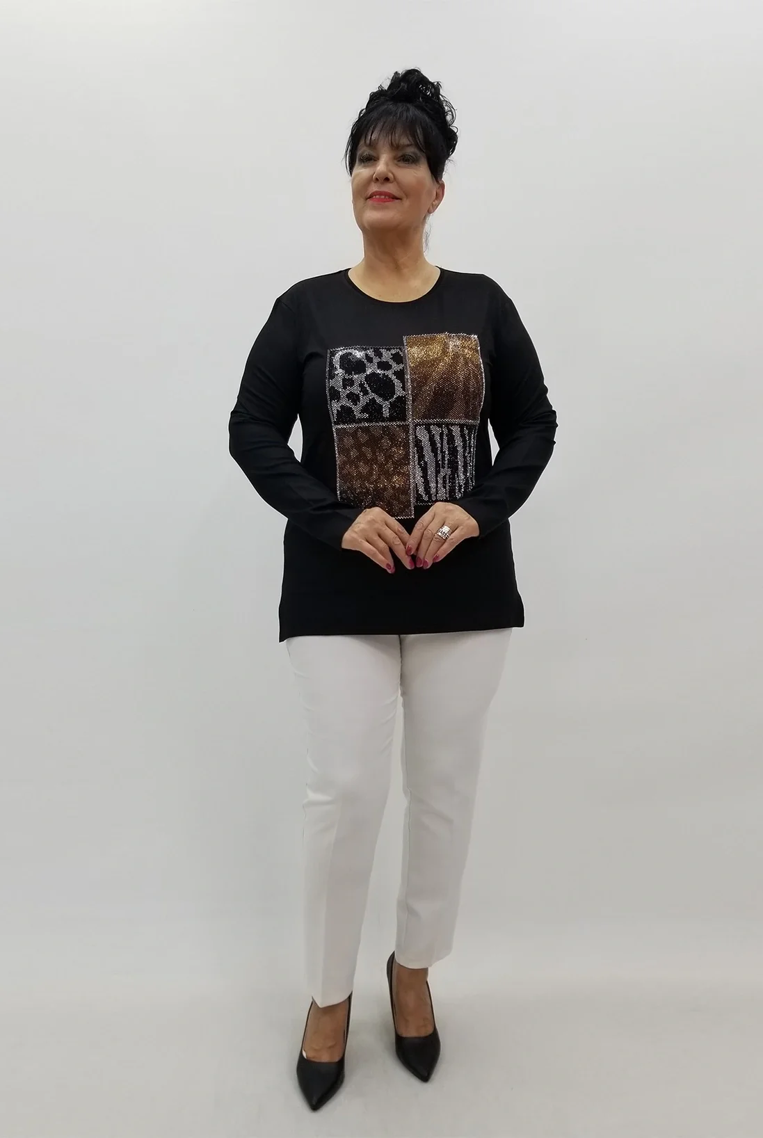 Miraggio Büyük Beden Bluz 4047 SİYAH