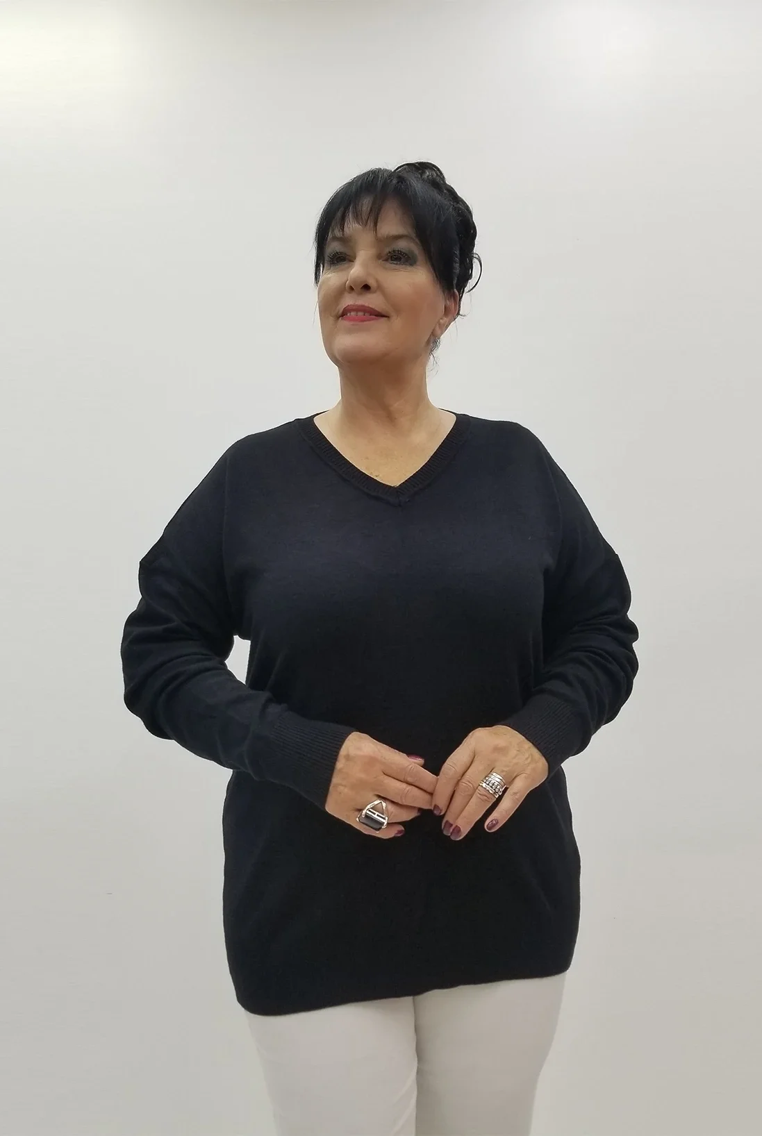 Miraggio Büyük Beden Bluz 4075 SİYAH