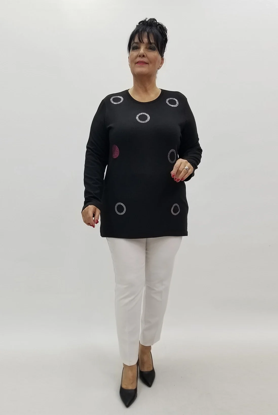 Miraggio Büyük Beden Bluz 4079 SİYAH