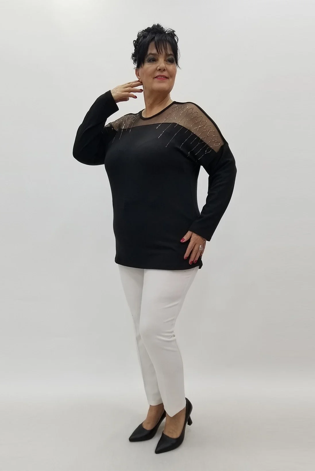 Miraggio Büyük Beden Bluz 4080 SİYAH