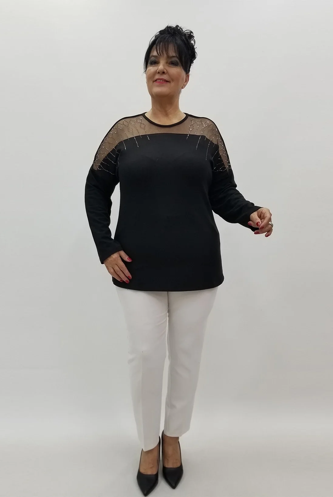 Miraggio Büyük Beden Bluz 4080 SİYAH