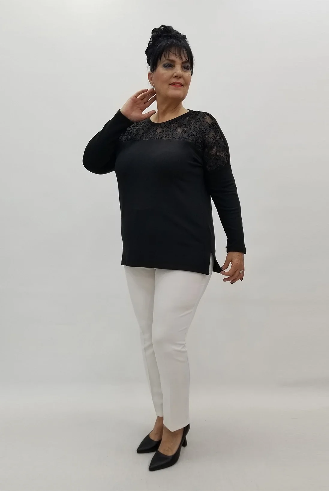 Miraggio Büyük Beden Bluz 4087 SİYAH