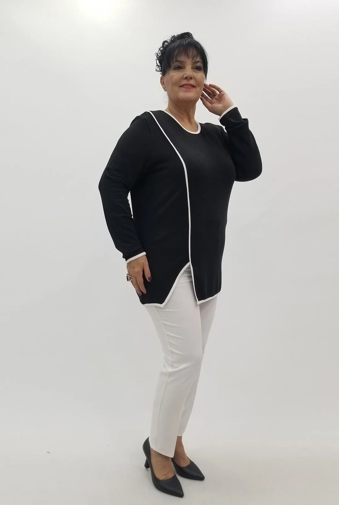 Miraggio Büyük Beden Bluz 4088 SİYAH