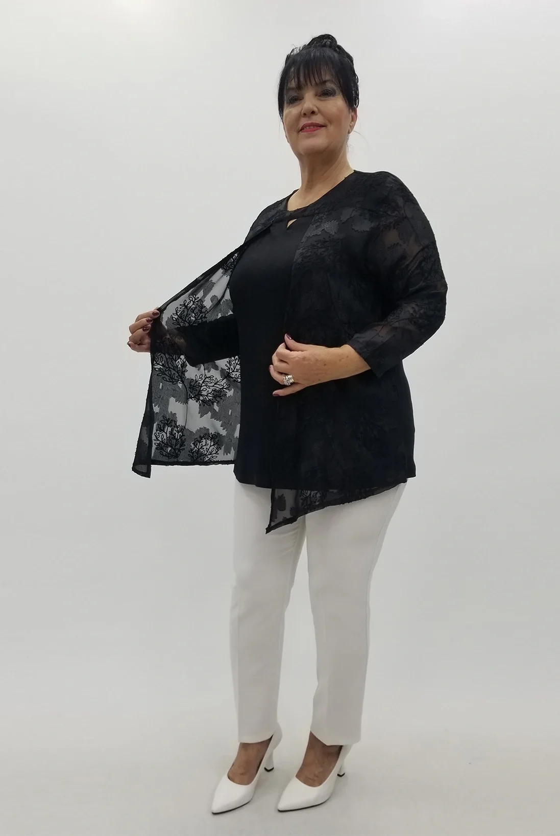 Miraggio Büyük Beden Bluz 4089 SİYAH