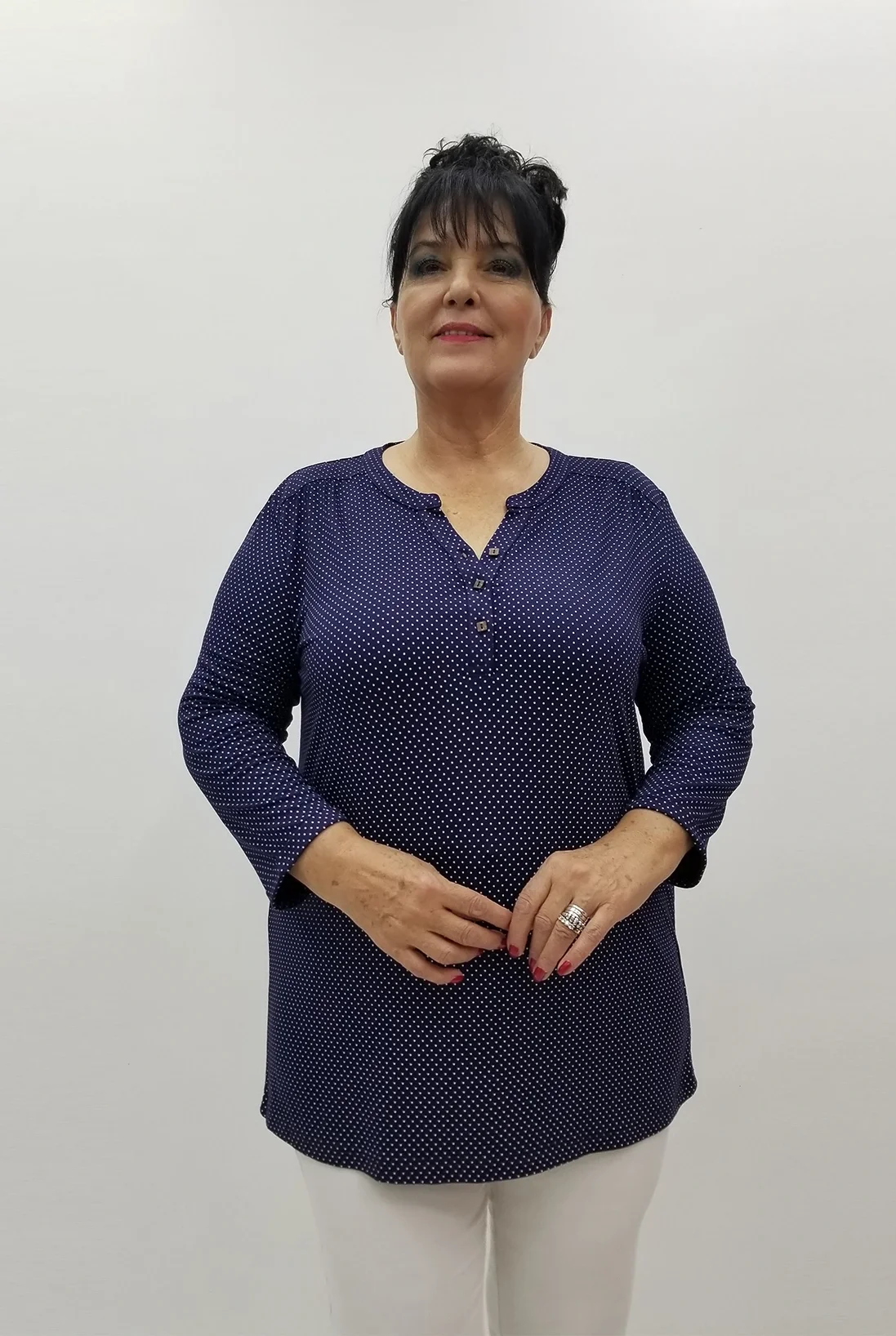 Miraggio Büyük Beden Bluz 4114 LACİVERT