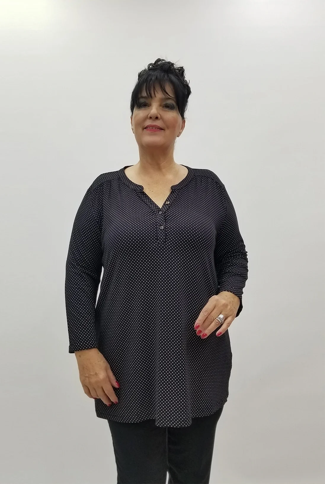 Miraggio Büyük Beden Bluz 4114 SİYAH