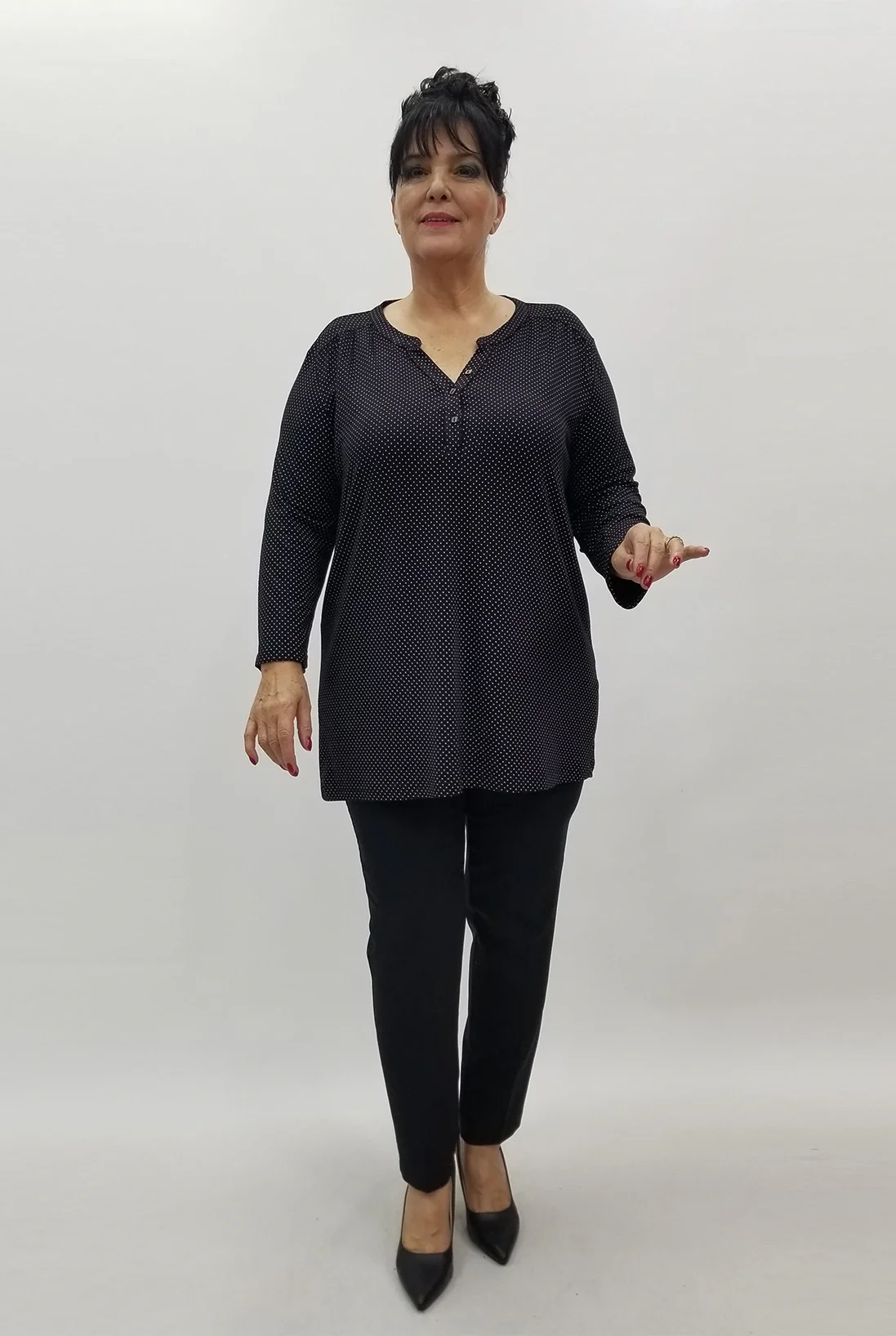 Miraggio Büyük Beden Bluz 4114 SİYAH