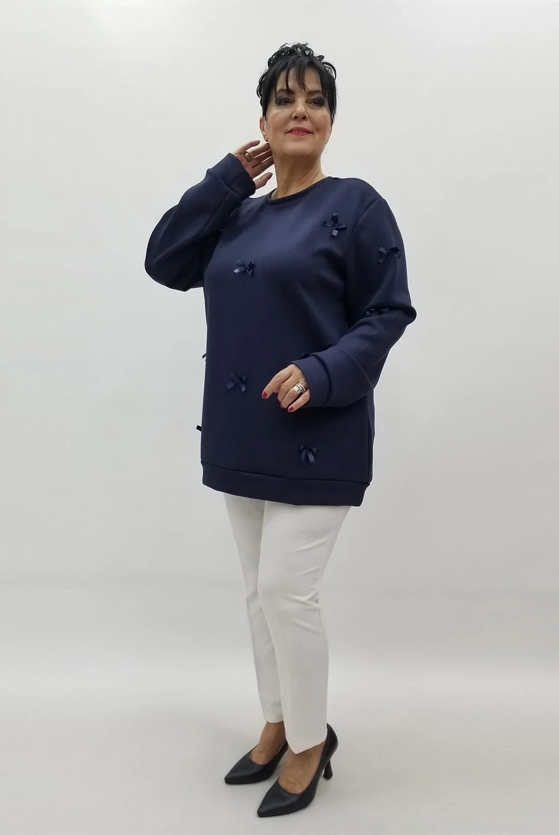 Miraggio Büyük Beden Bluz 4167 LACİVERT