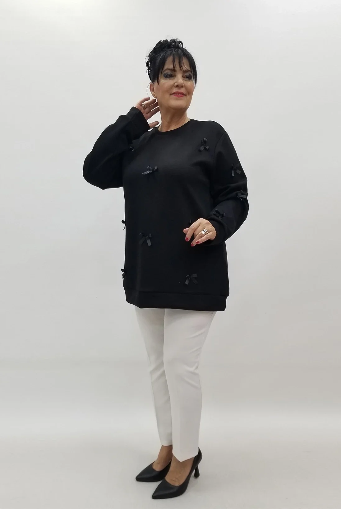 Miraggio Büyük Beden Bluz 4167 SİYAH