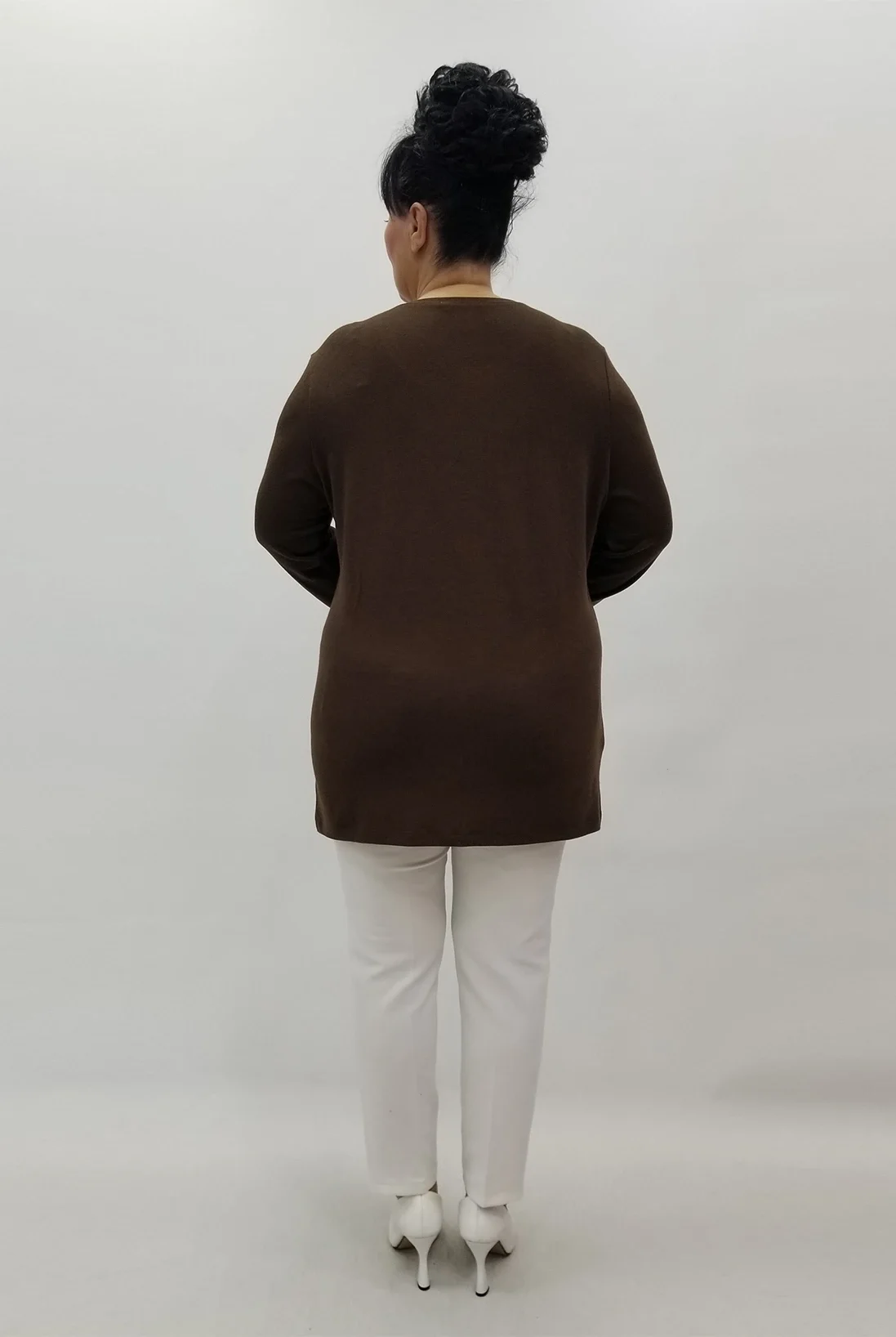 Miraggio Büyük Beden Bluz 4182 KAHVE