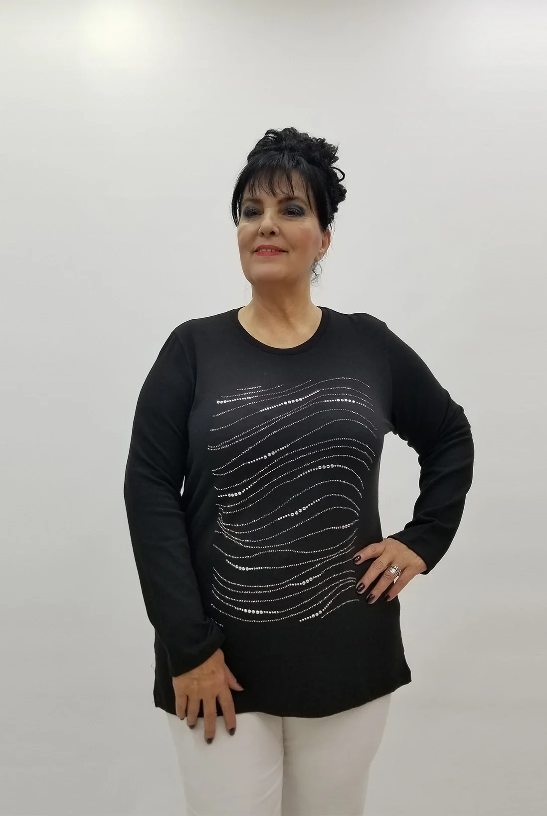 Miraggio Büyük Beden Bluz 4182 SİYAH