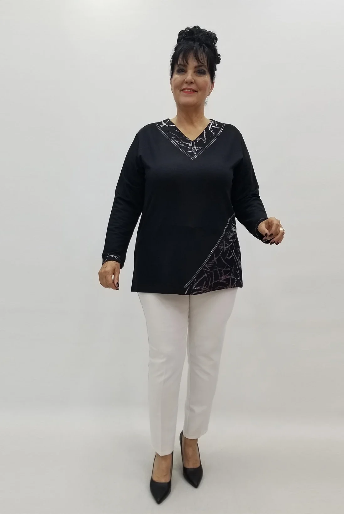 Miraggio Büyük Beden Bluz 4184 SİYAH