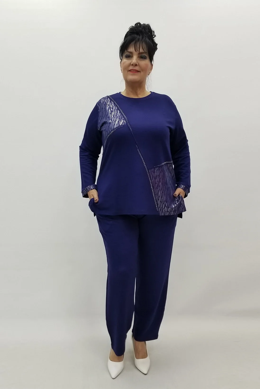 Miraggio Büyük Beden Bluz 4186 LACİVERT