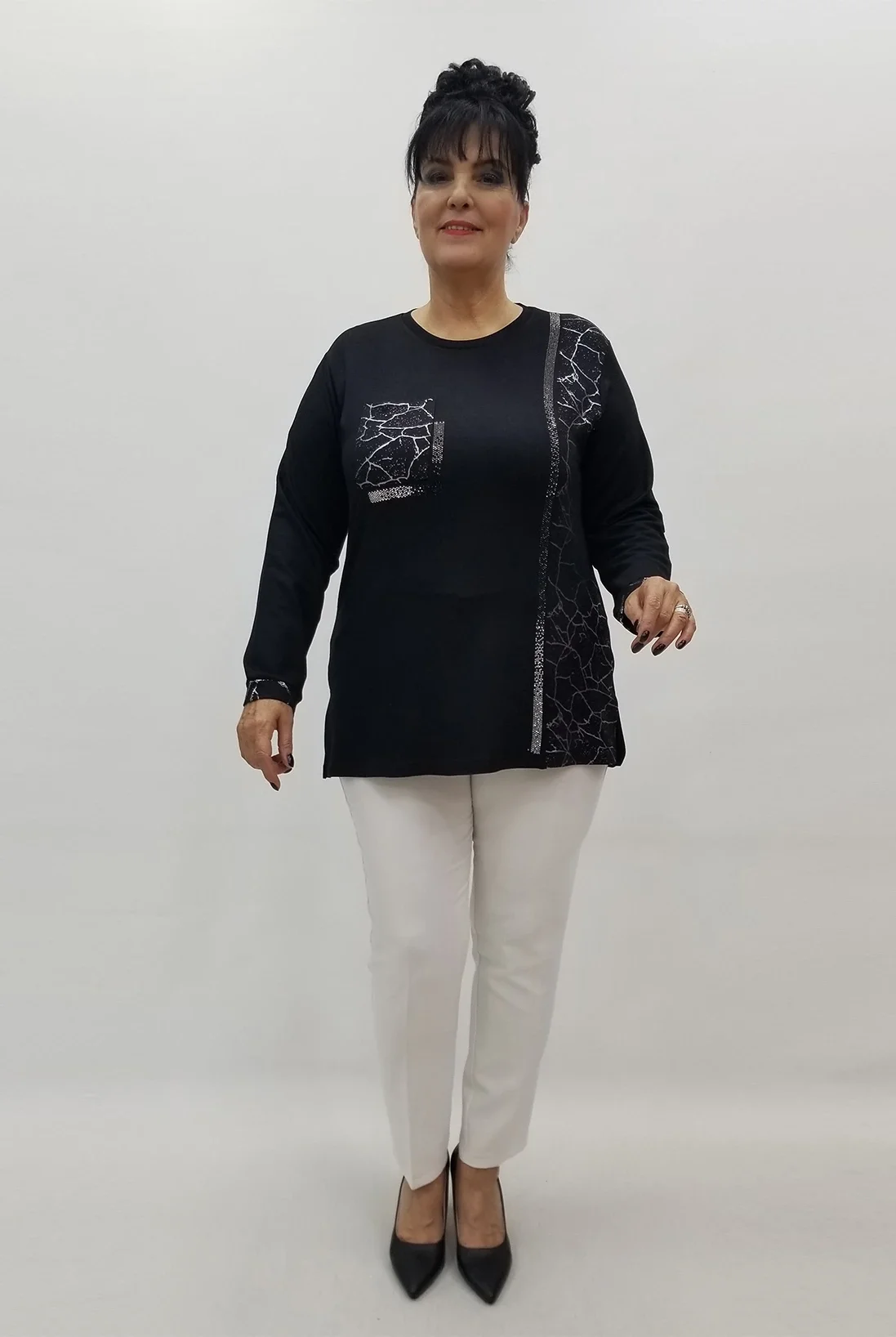 Miraggio Büyük Beden Bluz 4187 SİYAH