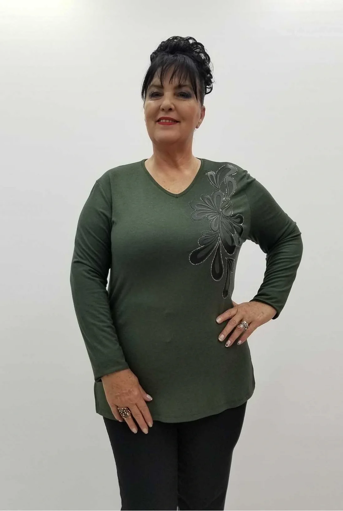 Miraggio Büyük Beden Bluz 4225 HAKİ