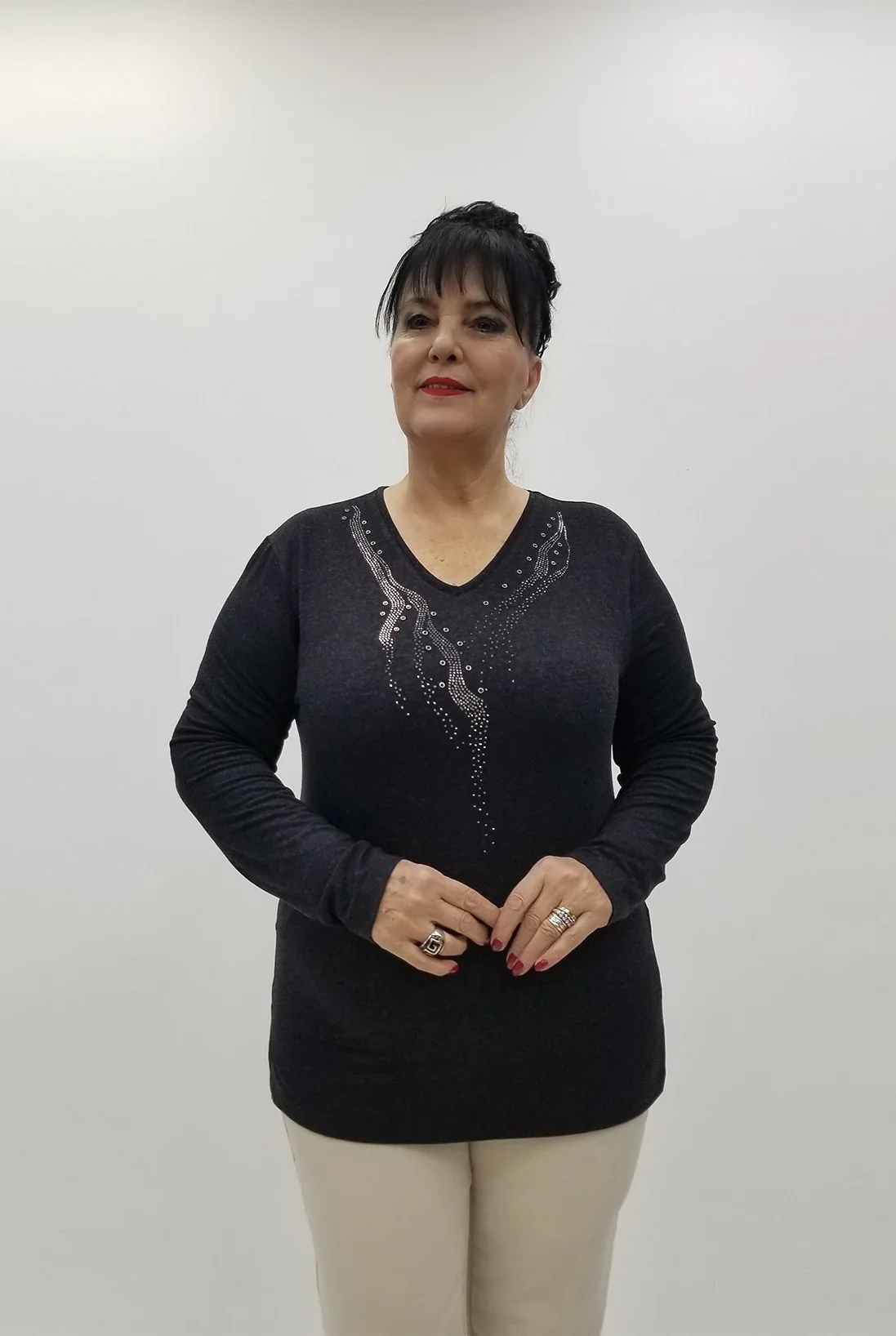 Miraggio Büyük Beden Bluz 4226 SİYAH