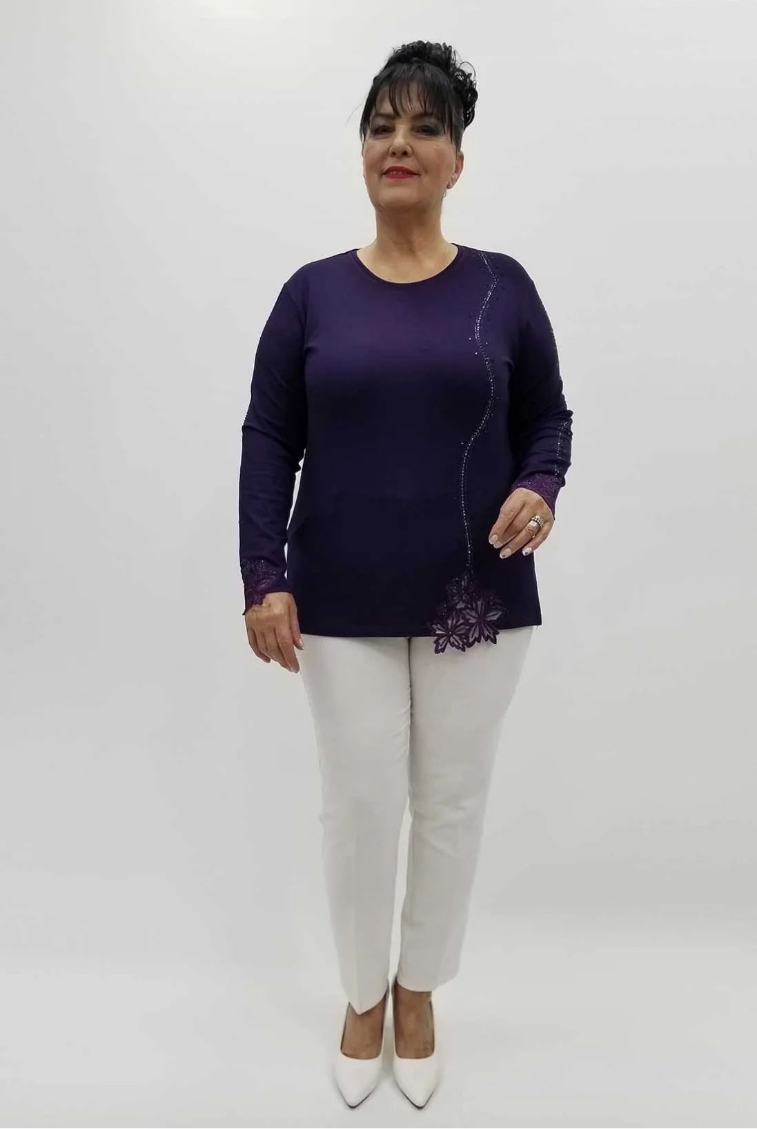 Miraggio Büyük Beden Bluz 4232 MOR