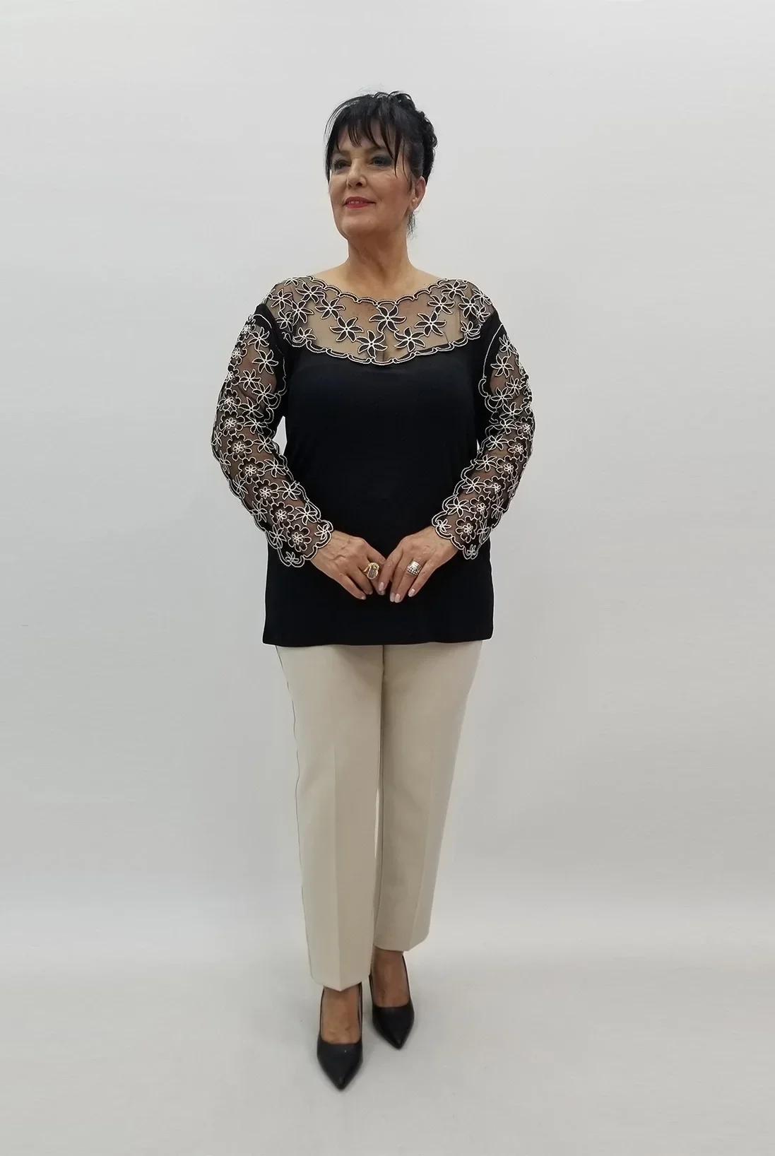 Miraggio Büyük Beden Bluz 4239 SİYAH