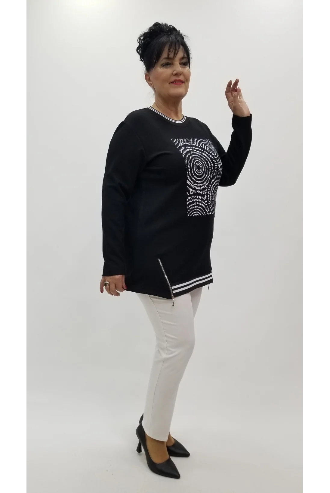 Miraggio Büyük Beden Bluz 4252 SİYAH