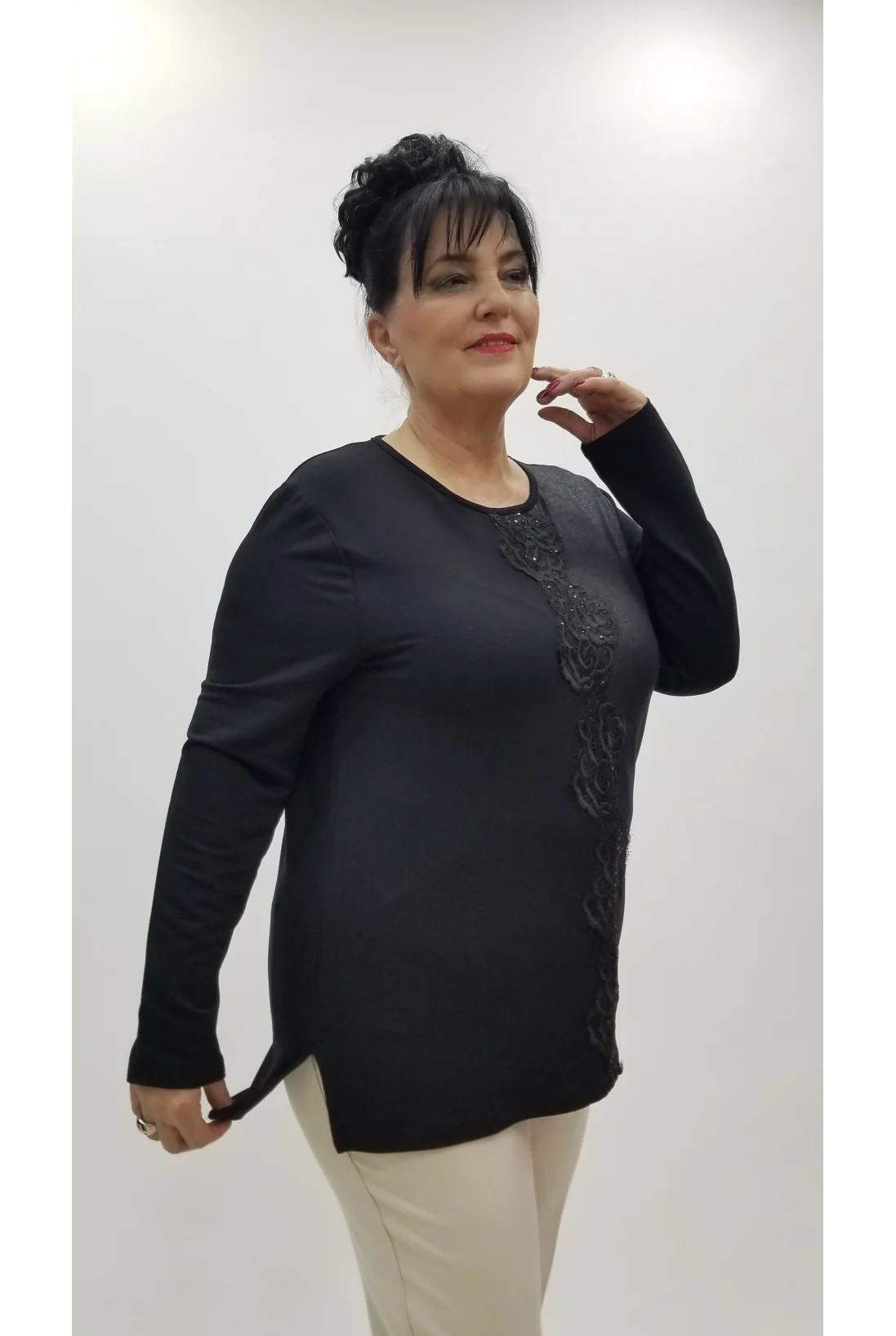 Miraggio Büyük Beden Bluz 4277 SİYAH