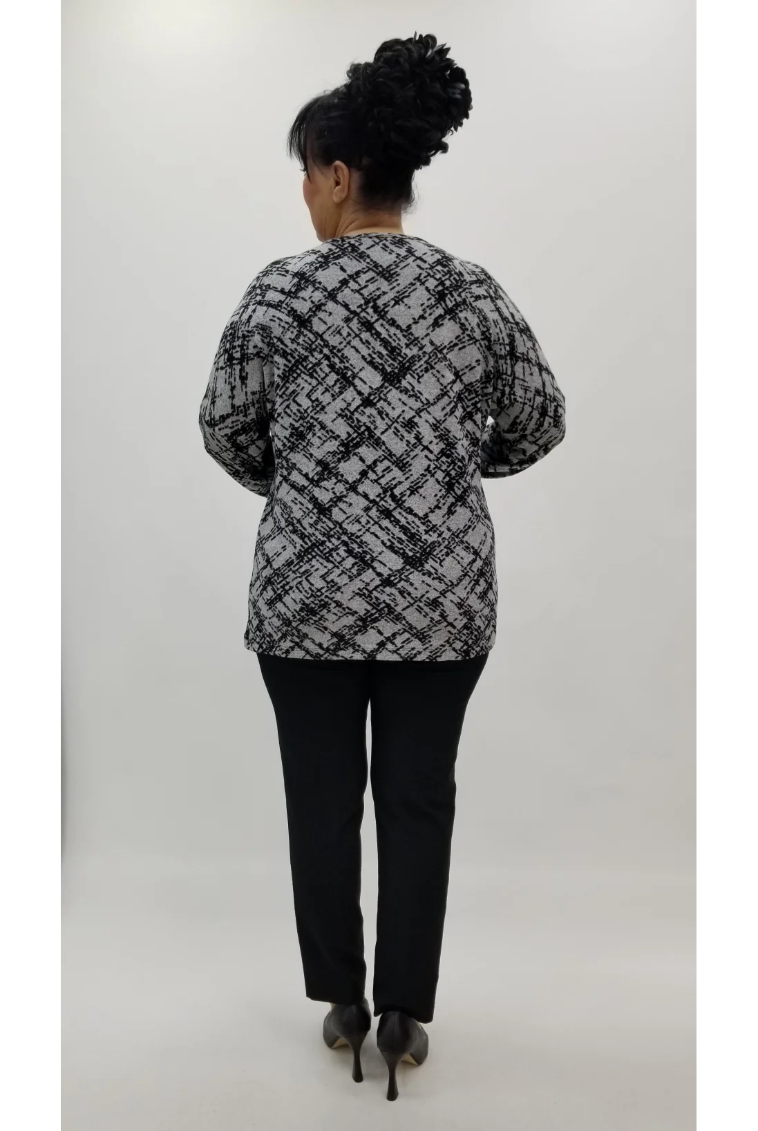 Miraggio Büyük Beden Bluz 4281 GRİ