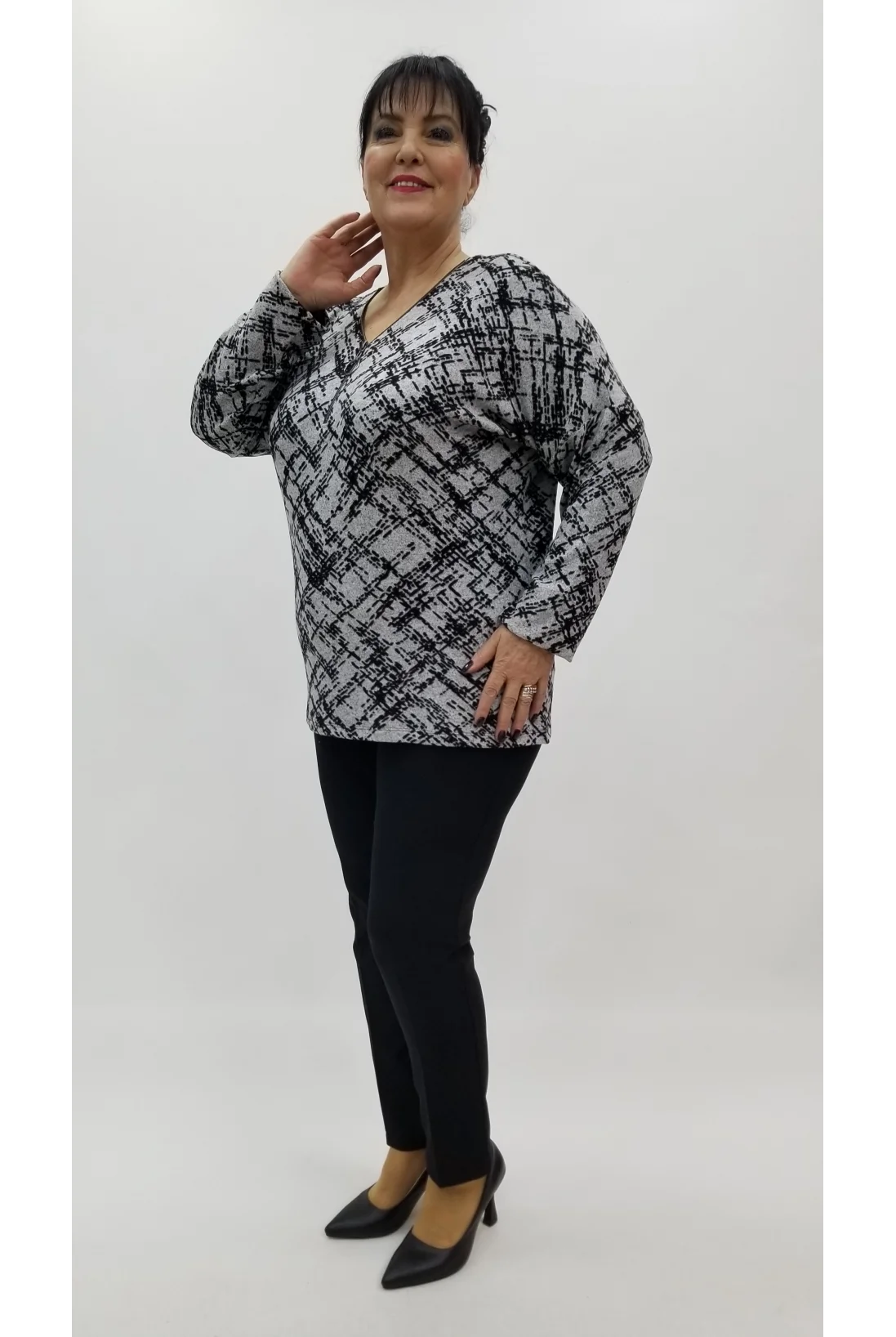 Miraggio Büyük Beden Bluz 4281 GRİ