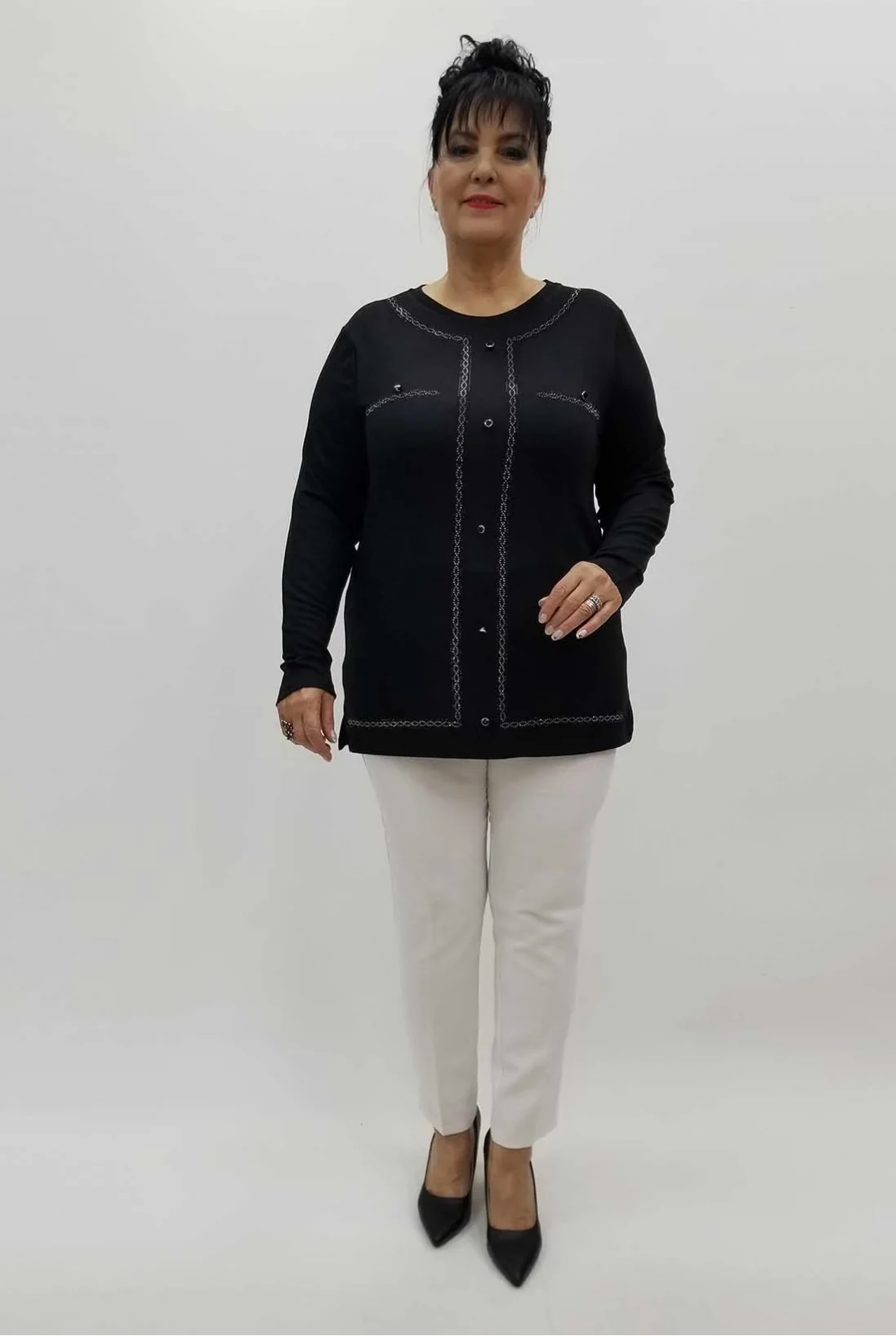 Miraggio Büyük Beden Bluz 4283 SİYAH