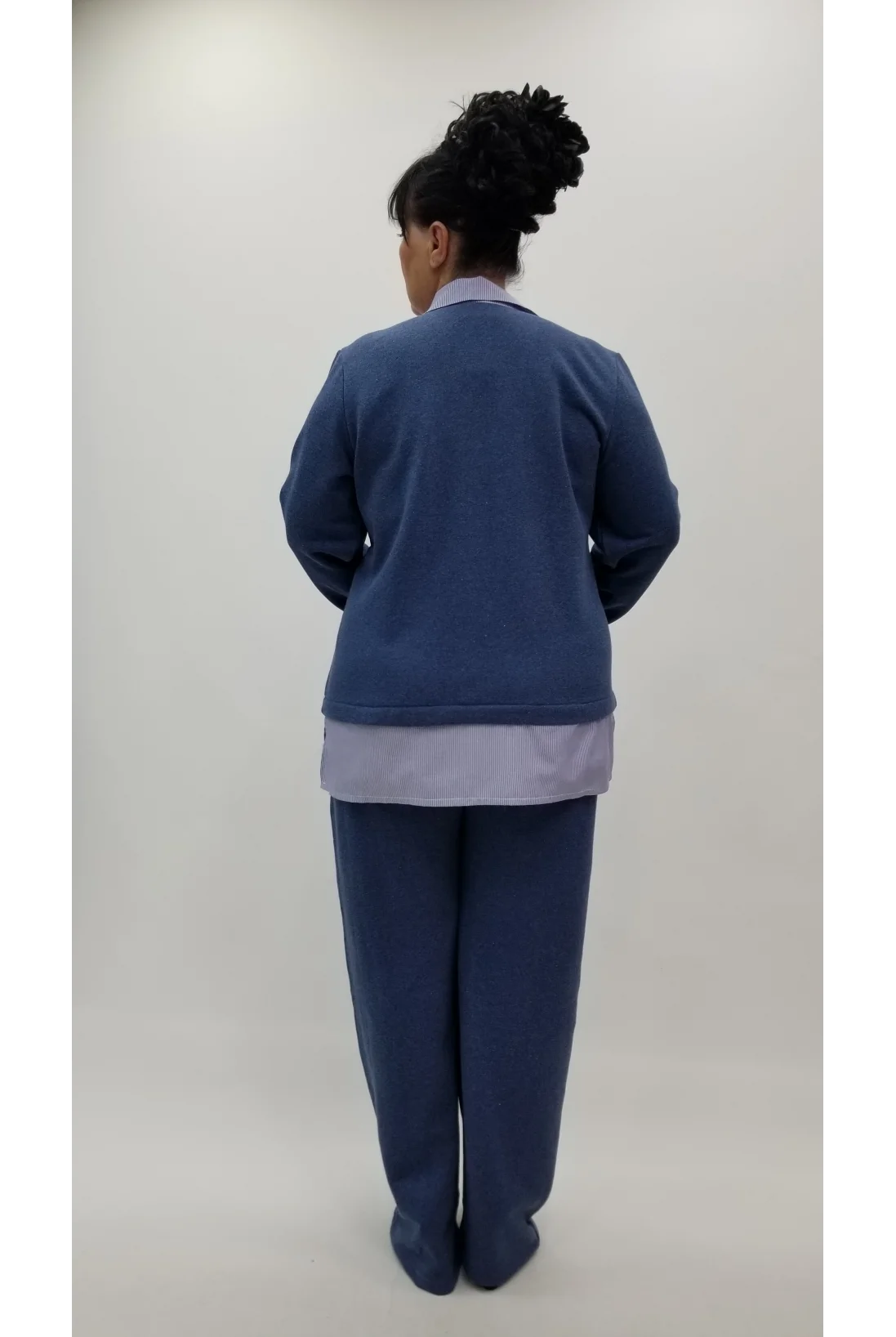 Miraggio Büyük Beden Bluz 4286 MAVİ