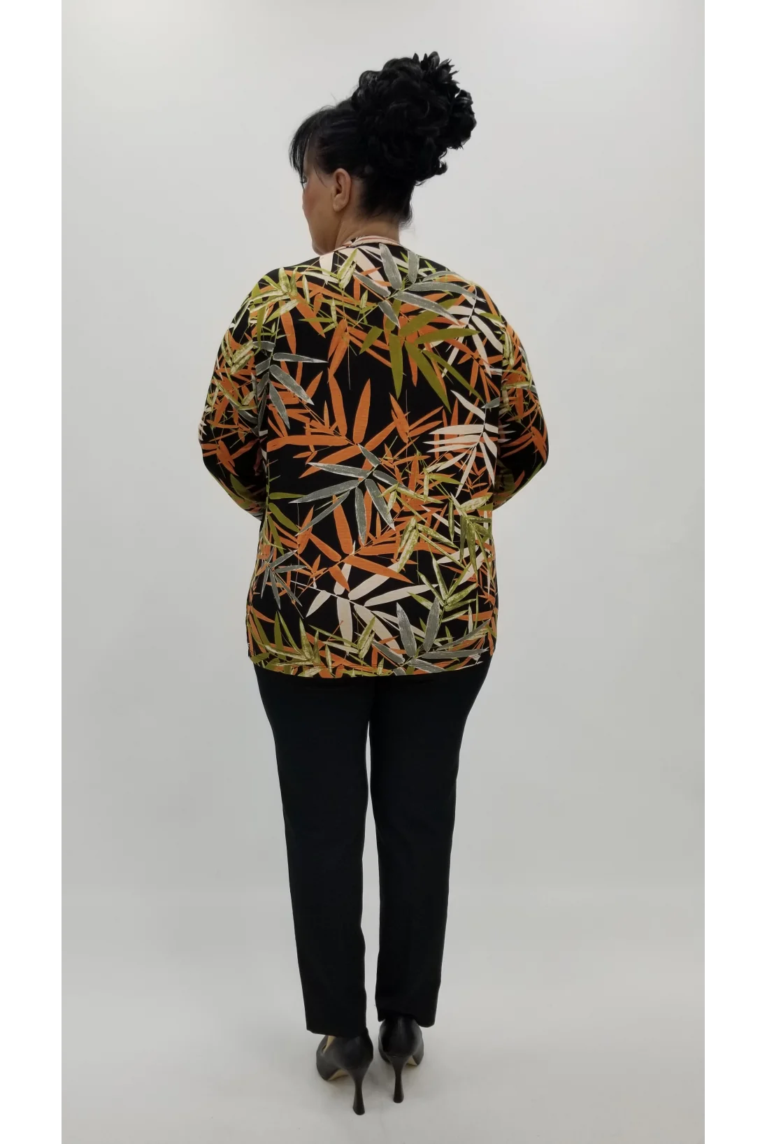 Miraggio Büyük Beden Bluz 4291 SİYAH/TABA