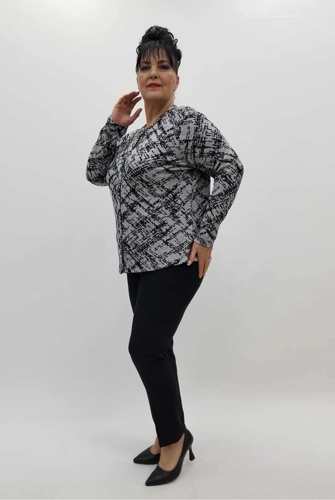 Miraggio Büyük Beden Bluz 4292 GRİ