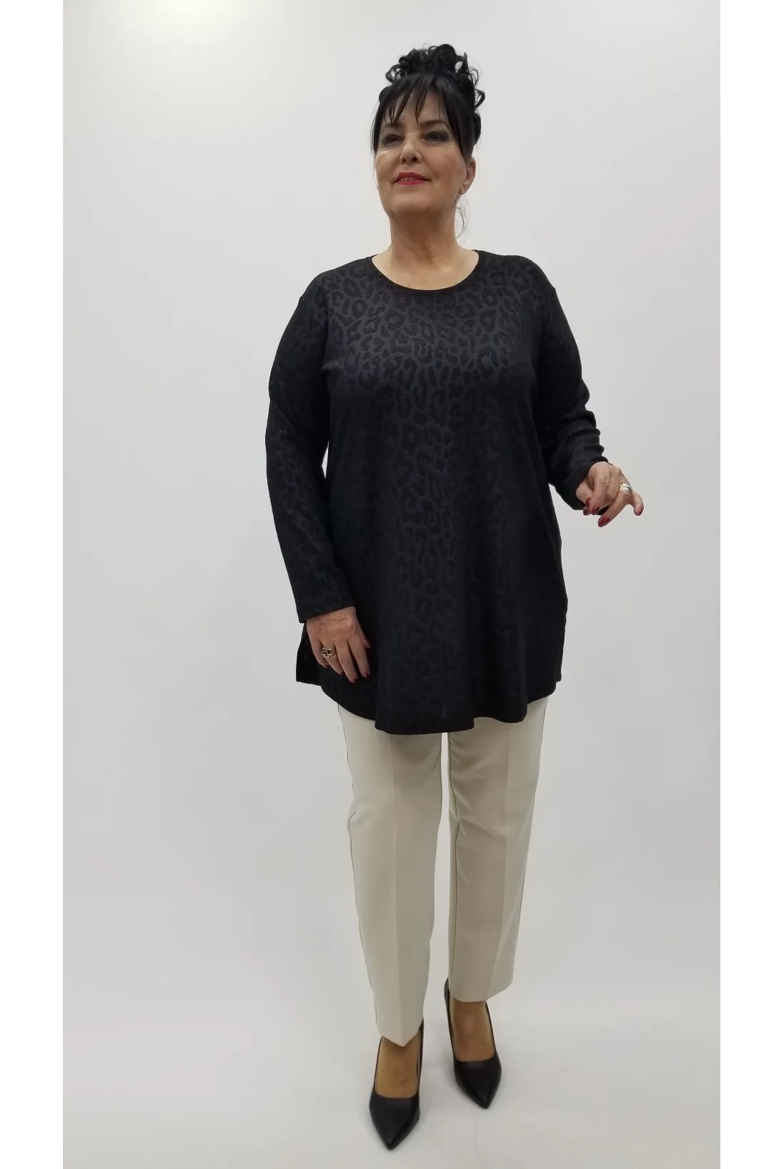 Miraggio Büyük Beden Bluz 4307 SİYAH