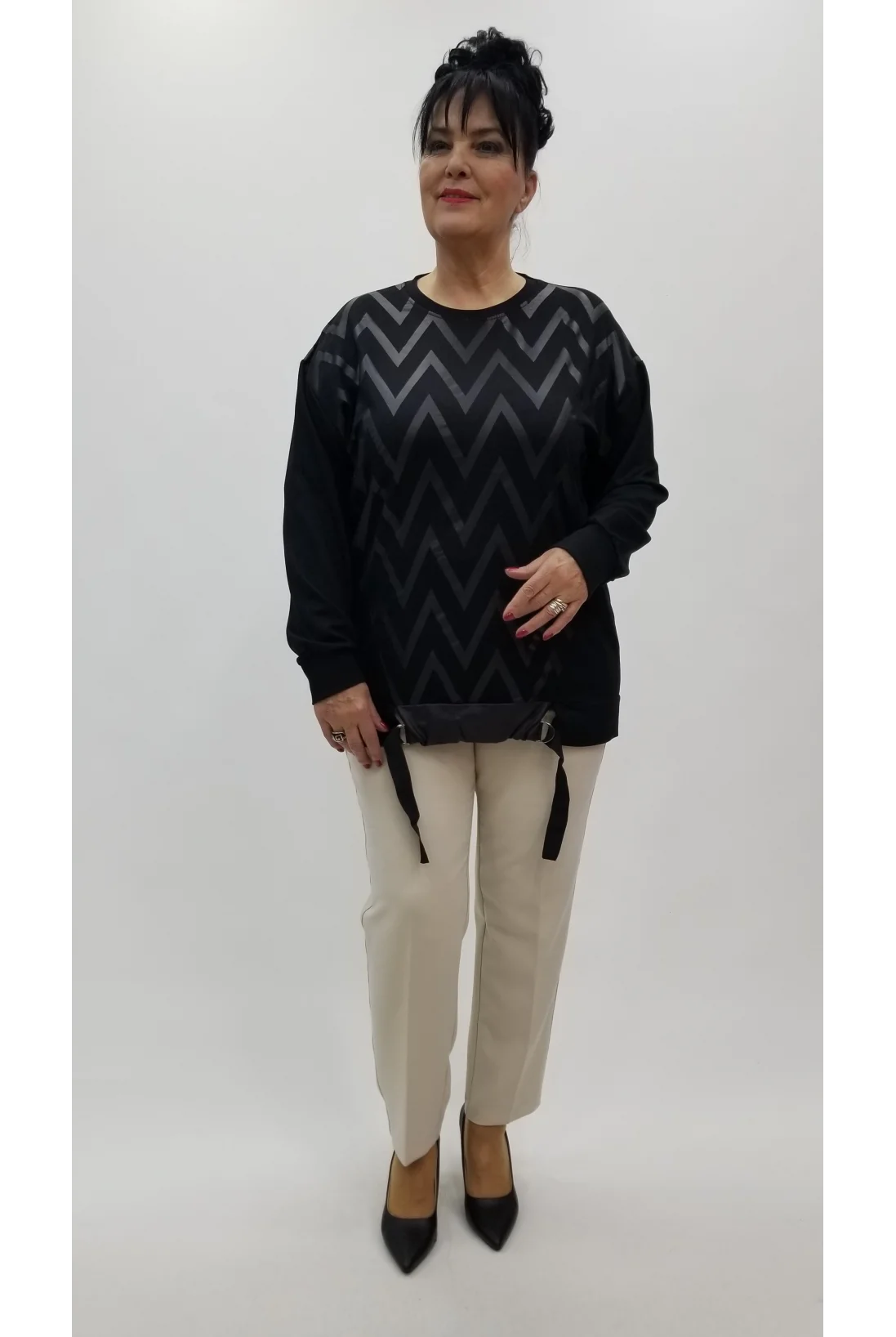 Miraggio Büyük Beden Bluz 4330 SİYAH