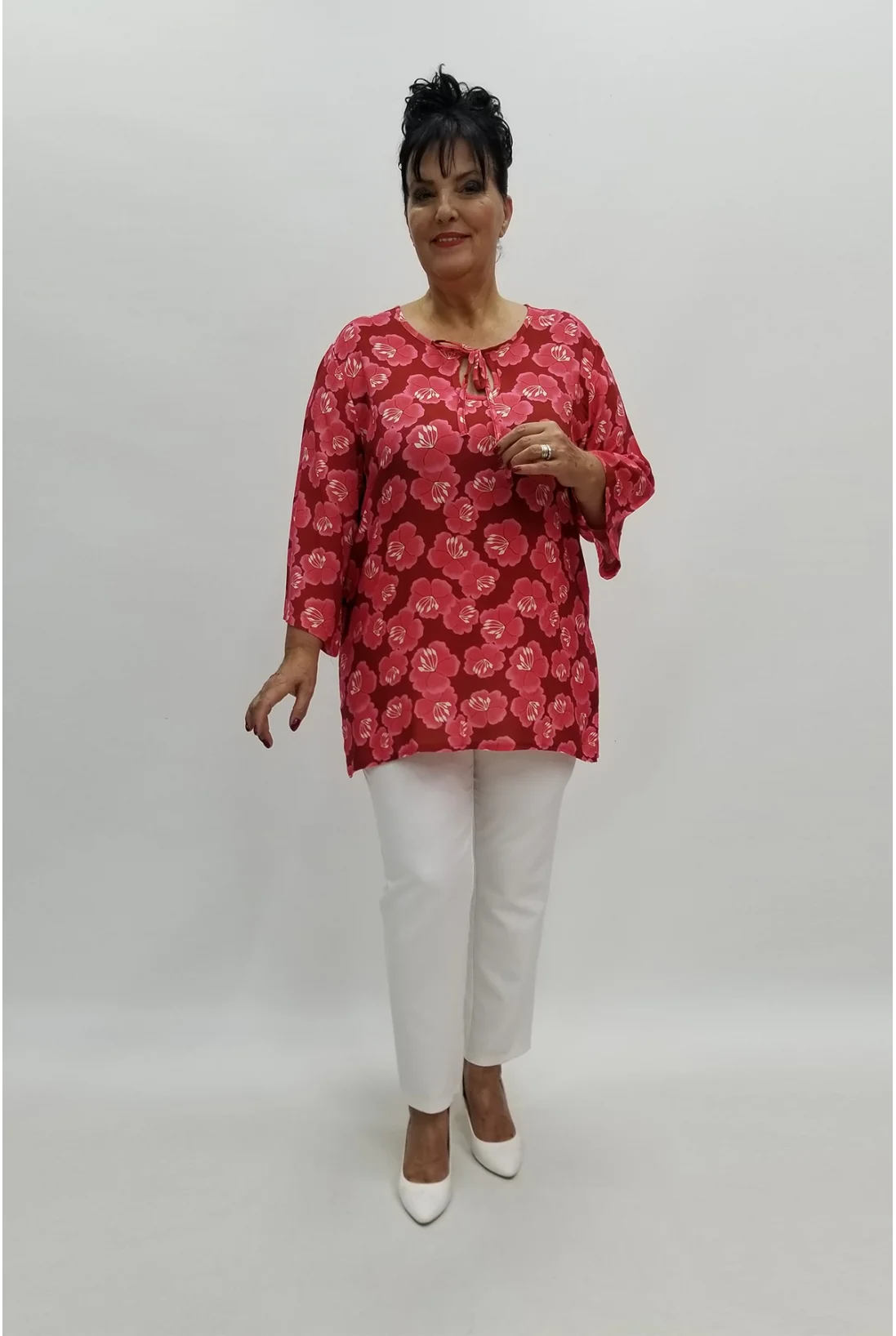 Miraggio Büyük Beden Bluz 97804 BORDO