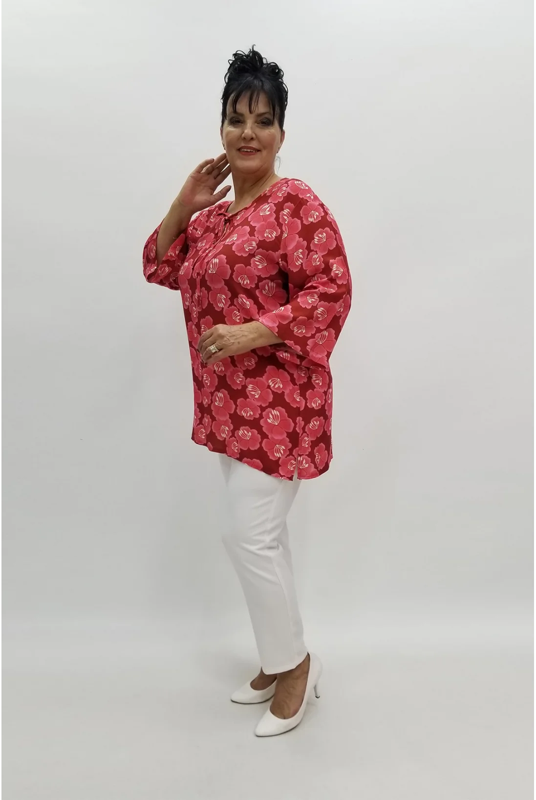 Miraggio Büyük Beden Bluz 97804 BORDO