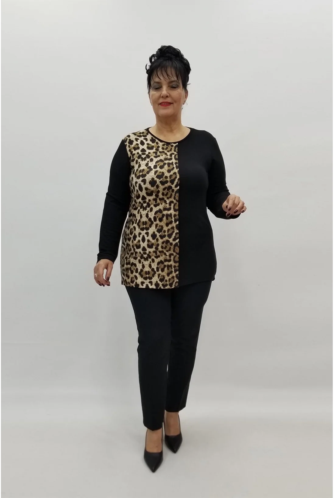 Miraggio Büyük Beden Bluz 98053 SİYAH