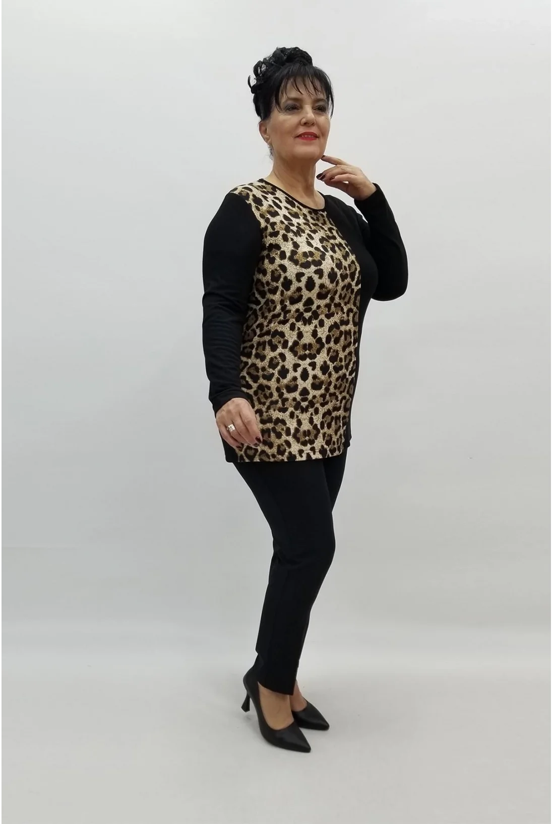 Miraggio Büyük Beden Bluz 98053 SİYAH