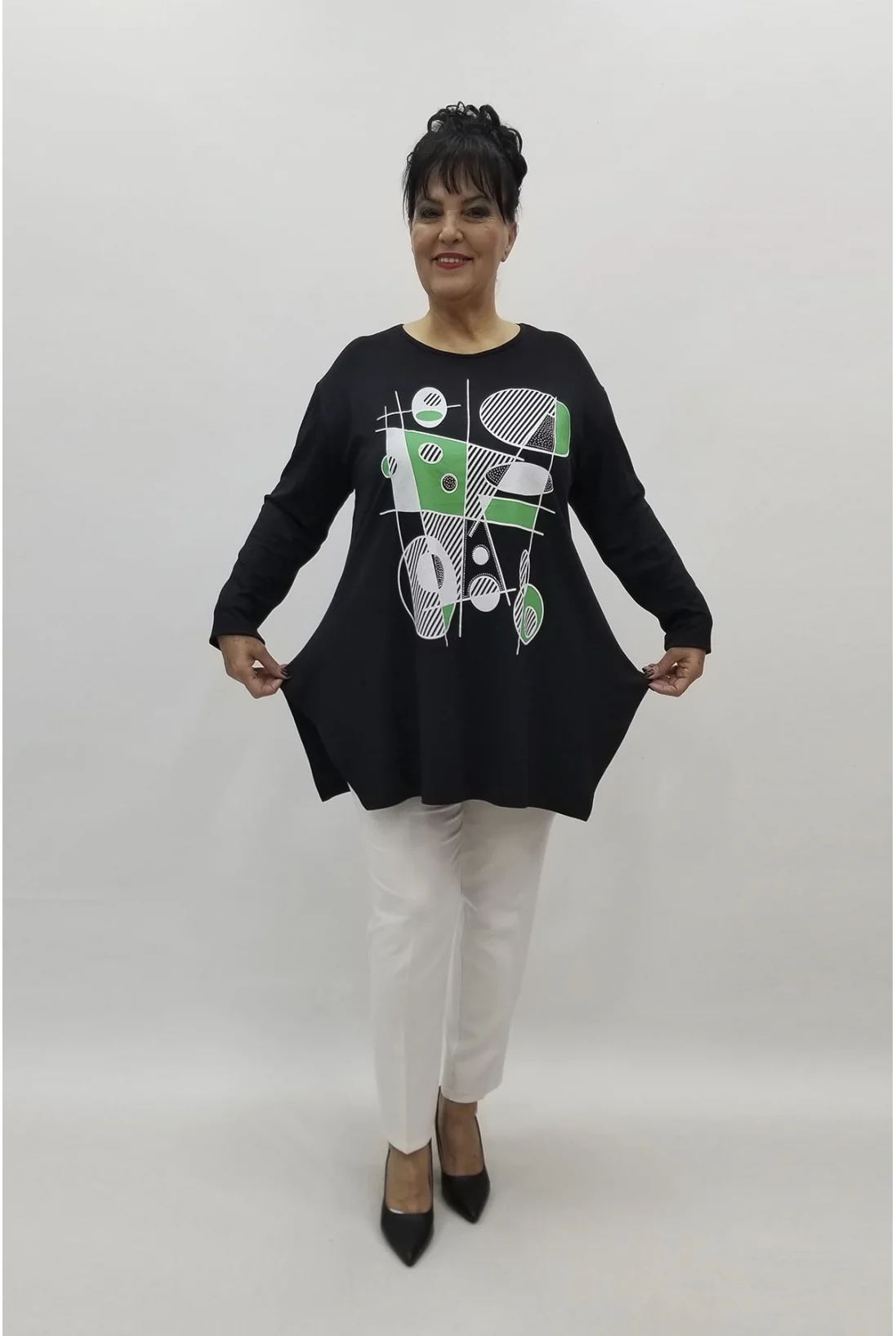 Miraggio Büyük Beden Bluz 98253 SİYAH