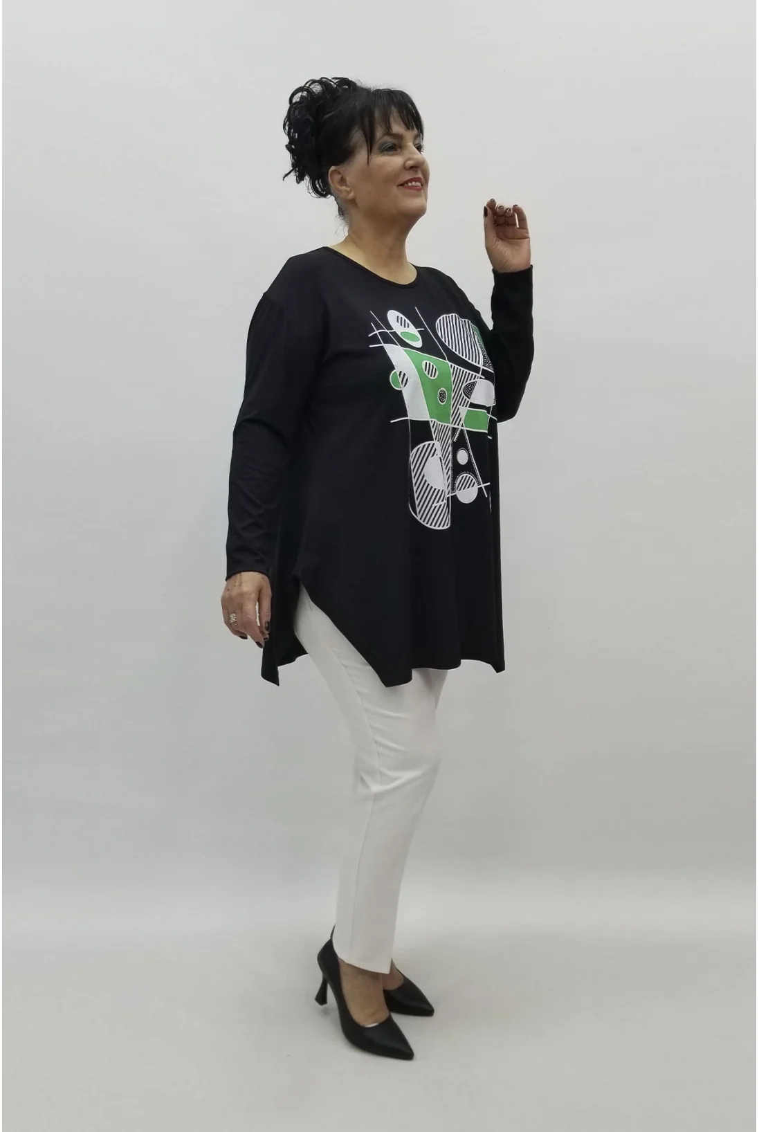 Miraggio Büyük Beden Bluz 98253 SİYAH