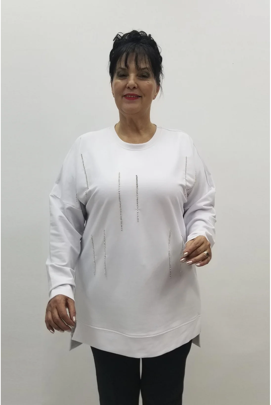 Miraggio Büyük Beden Bluz 98355 BEYAZ