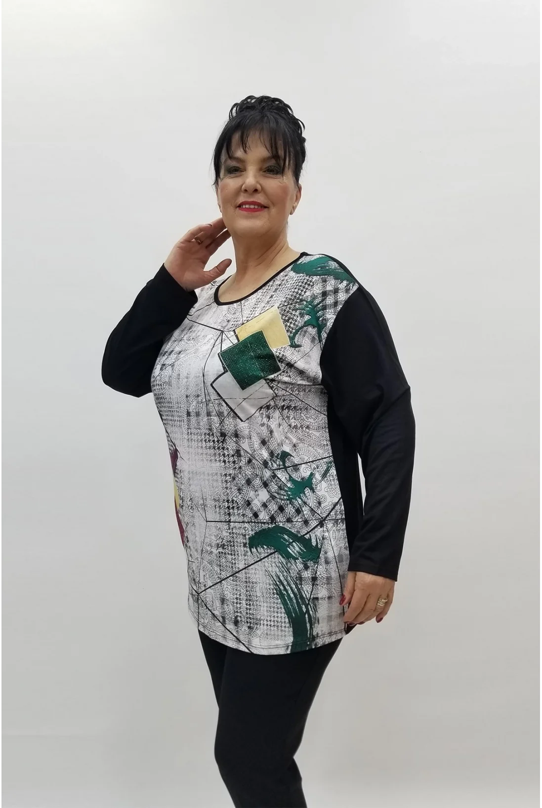 Miraggio Büyük Beden Bluz 98382 SİYAH