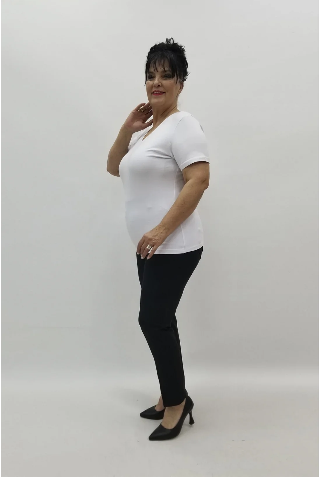 Miraggio Büyük Beden Bluz 98401 BEYAZ