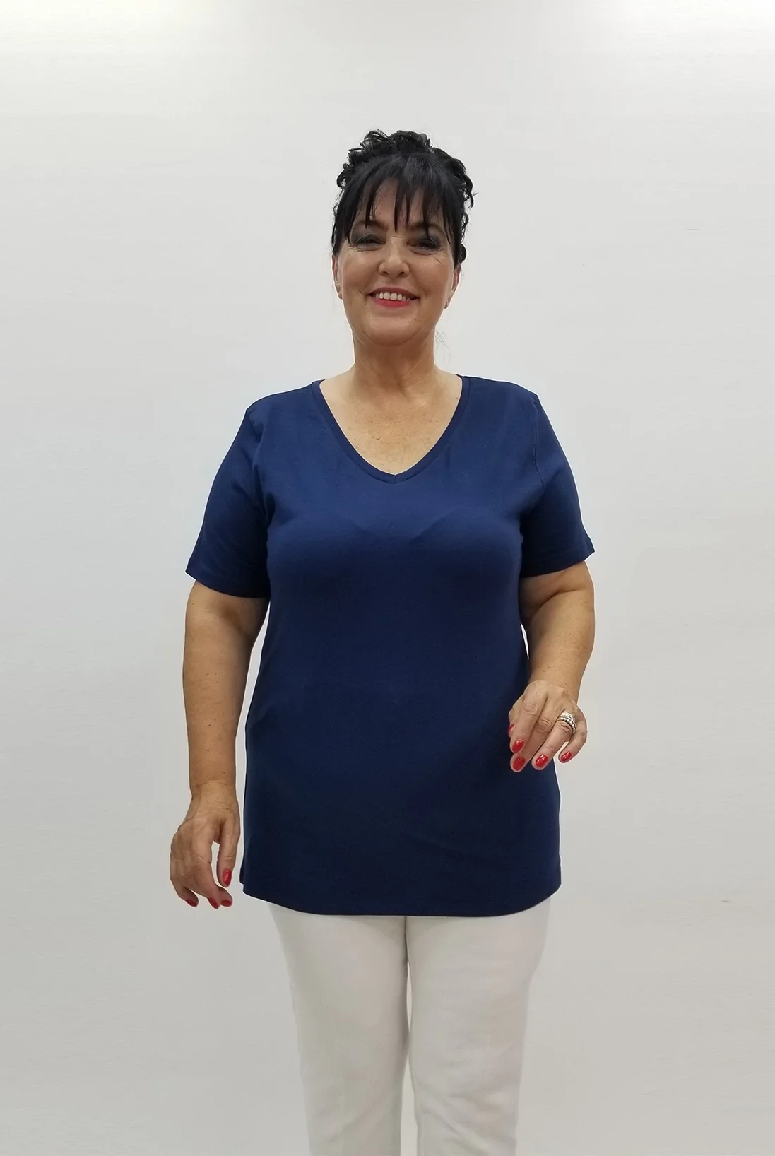 Miraggio Büyük Beden Bluz 98401 LACİVERT