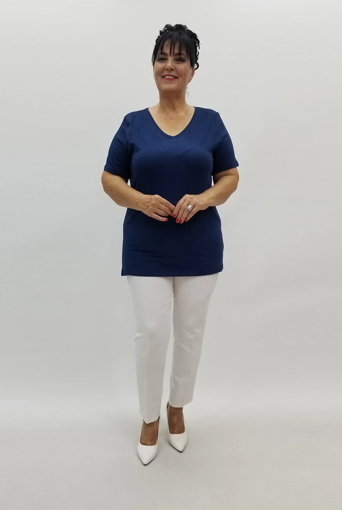 Miraggio Büyük Beden Bluz 98401 LACİVERT